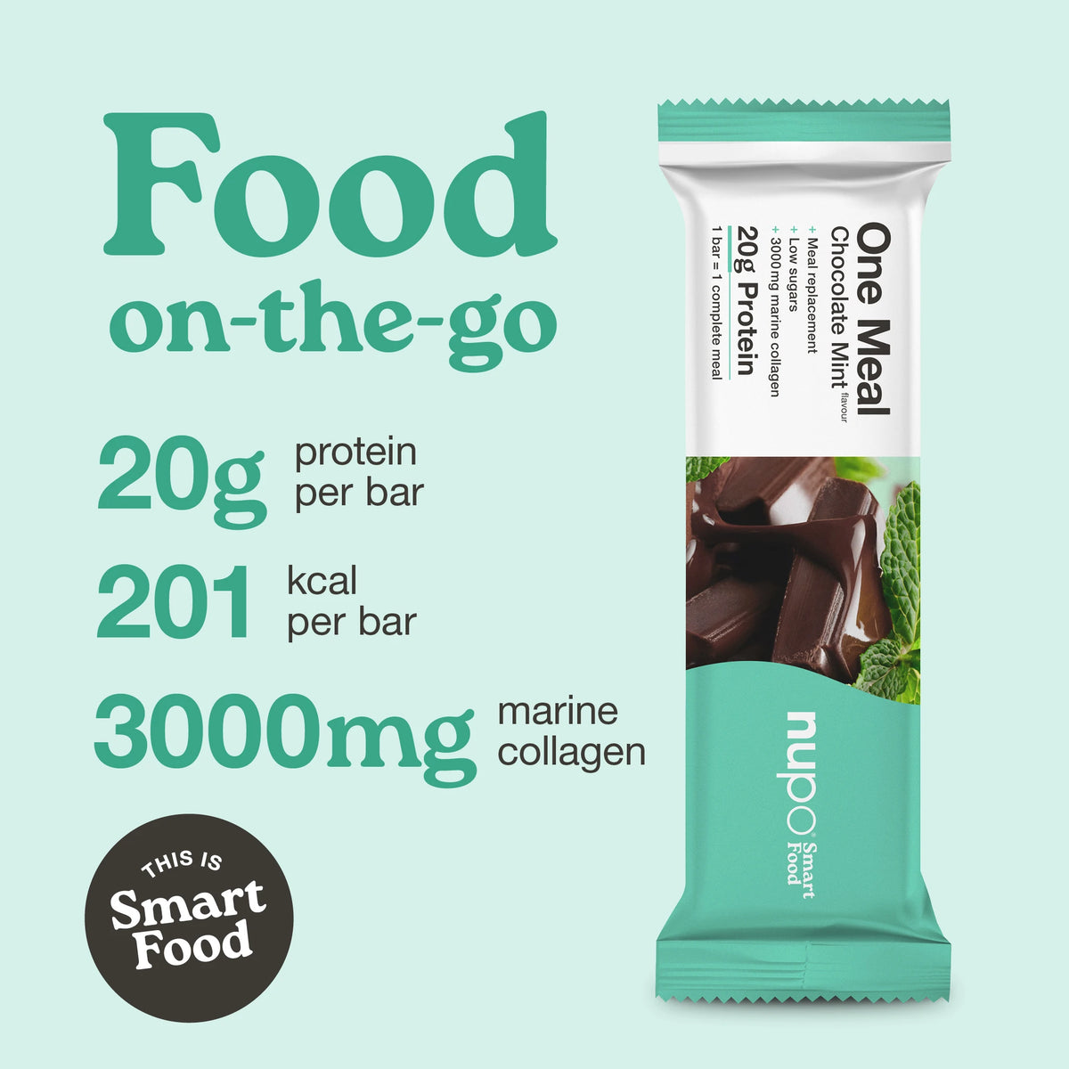 Nupo One Meal Bar Chocolate/Mint - Collagen
